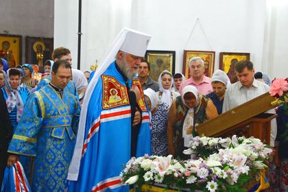 На престольном празднике Успения Пресвятой Богородицы в Успенском соборе